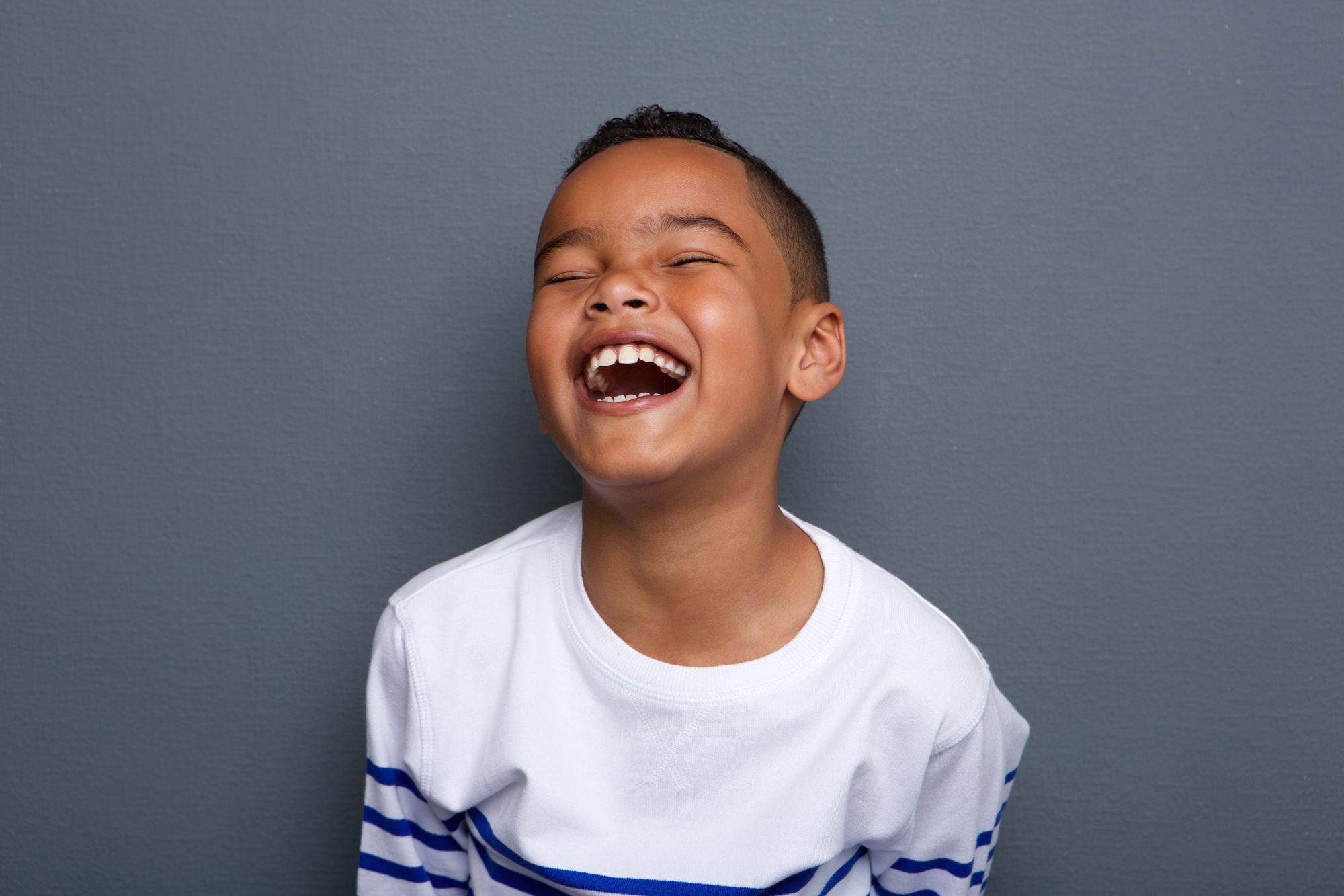 young boy smiling