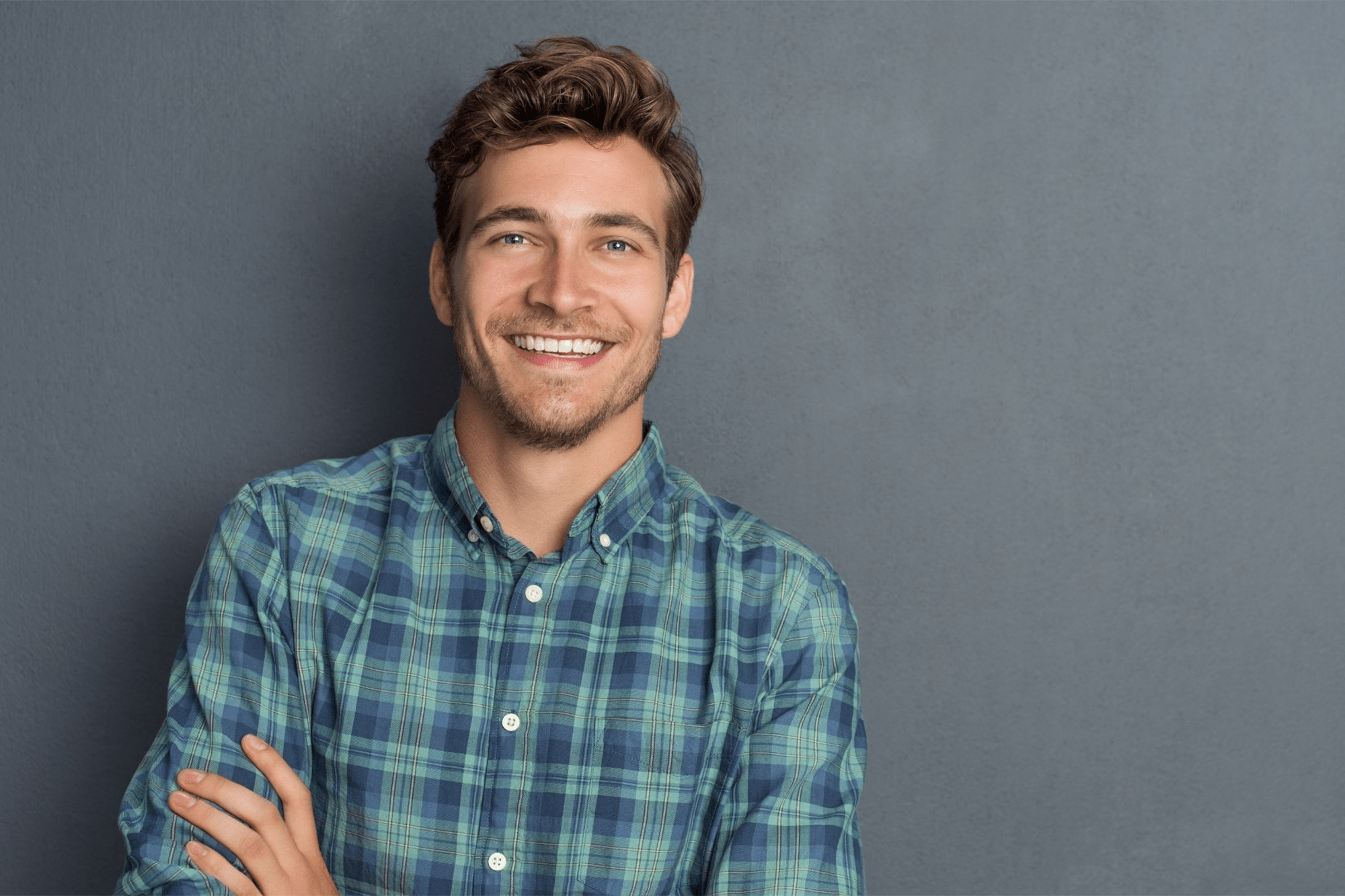 adult man smiling